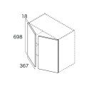 南海プライウッド ランドリーユニット収納 ラクリ 上部収納用 ア メインボックス用扉(2枚入) クリアホワイト(鏡面) LAMBHD-CWK 1セット(3)