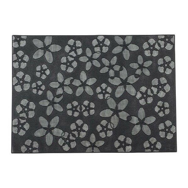 アズワン プレイスマット「花」ブラック HA-001 4773700 63-7209-54 1点