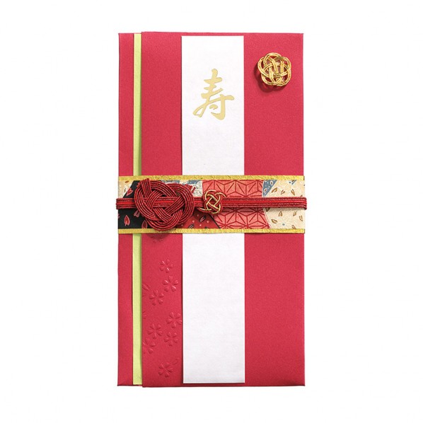 マルアイ 金封（祝儀袋）絢 95×180mm 赤 626R 1枚