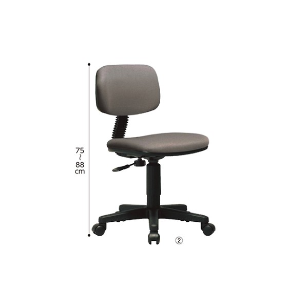 アズワン オフィスチェア ダークグレー 61-350-3-3 61-7317-25 1点 tuzukiya-18760853 DIY FACTORY ONLINE SHOP パッケージ画像