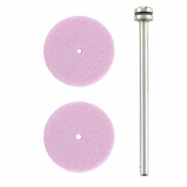 プロクソン ディスク砥石(WA) 5枚 形状:円盤φ22mm×3mmシャフト径:φ2.35mm 26303 2枚