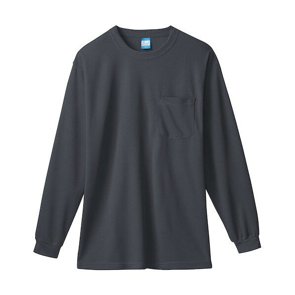 Long-Sleeved - 桑和 50122 長袖Tシャツ(胸ポケット付き) チャコールグレー LL チャコールグレー 50122-23-LL 1着
