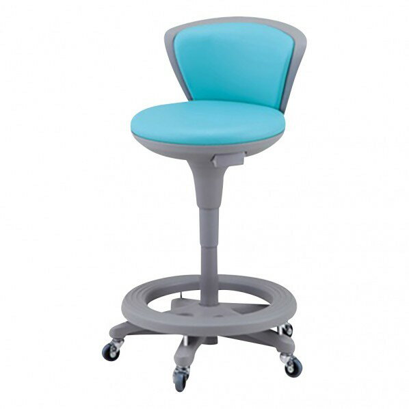 アズワン スツール 510×500×685〜860mm グリーン 1-2436-01