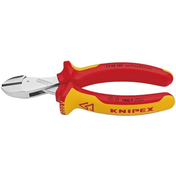 クニペックス KNIPEX 7306-160 X-CUT 絶縁コンパクトニッパー 73 06 160 絶縁用品 1点