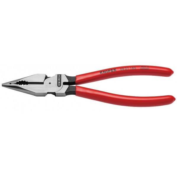 クニペックス ニードルノーズペンチ プラスチックコート サイズ185×85×23mm 0821-185SB 1丁