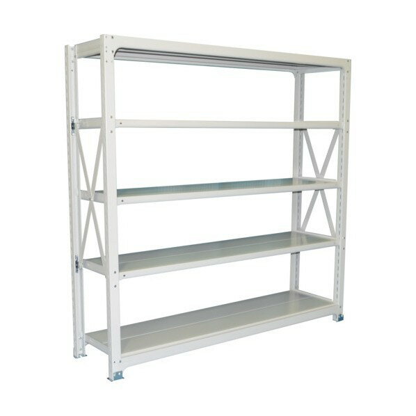 中量ボルト式ラック 500kg 1200×900×770 天地3段 単体 ホワイトグレー ホワイトグレー MSH-43E3-SW 1台