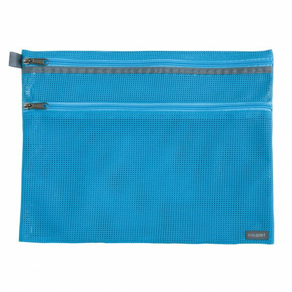 セキセイ クプレ メッシュケース(2ウェイ) L A4 ライトブルー CP-3376-11 1点