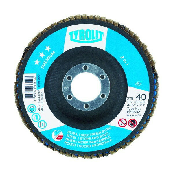 TYROLIT TYROLIT　フラップディスク　プレミアムタイプ　125mm　＃120 1点 x 10点