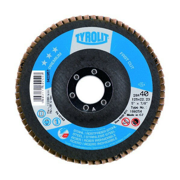 TYROLIT TYROLIT　フラップディスク　ファストカット　125mm　＃40 1点 x 10点