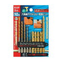 RELIEF #26596 六角軸下穴ト゛リルと両頭ヒ゛ット10本組 1点