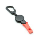 トーヨーセーフティー リールホイッスル(カラビナ付) 赤 27-RD 1個