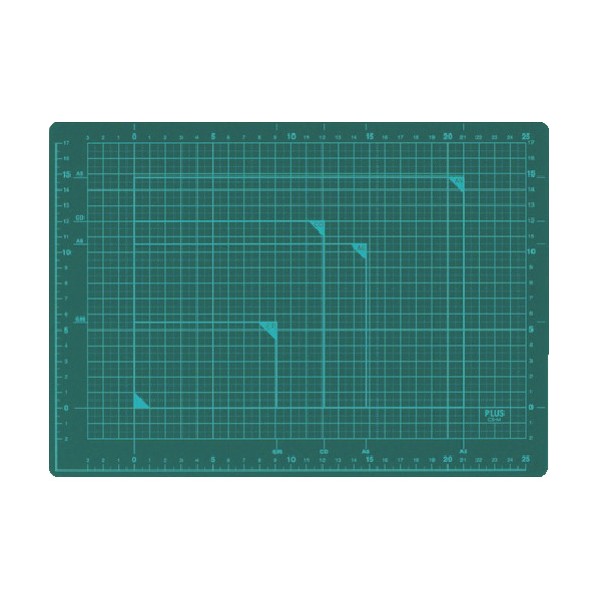 プラス 48573)カッターマット A4 GR CS-A4 緑 CS-A4 GR 1点