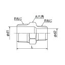 オンダ製作所 製作所 SFRN型 異径六角ニップル R3/8×R1/8 SFRN-1006 1点