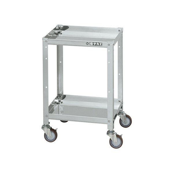 サカエ ステンレススペシャルワゴン(SUS304/ナイロンウレタン車/ステンレス金具仕様) SR3-4362SNU 1台..