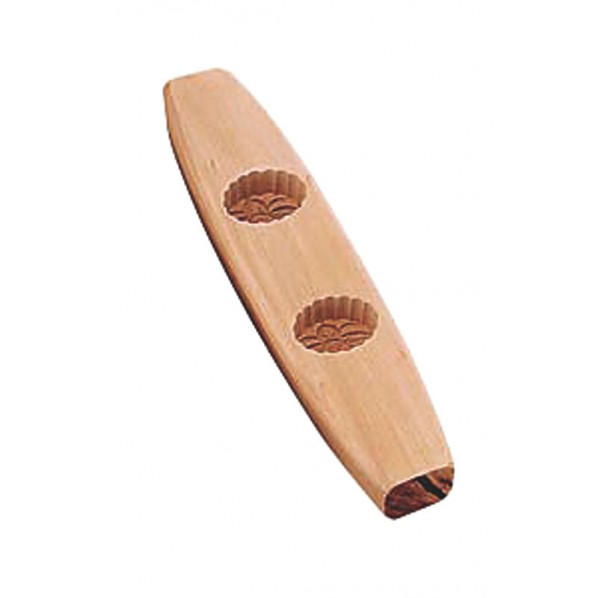 カンダ 木製月餅抜型 小 2ヶ取 小判 出来上がり寸法 縦×横×高さmm:45×32×H23 1点