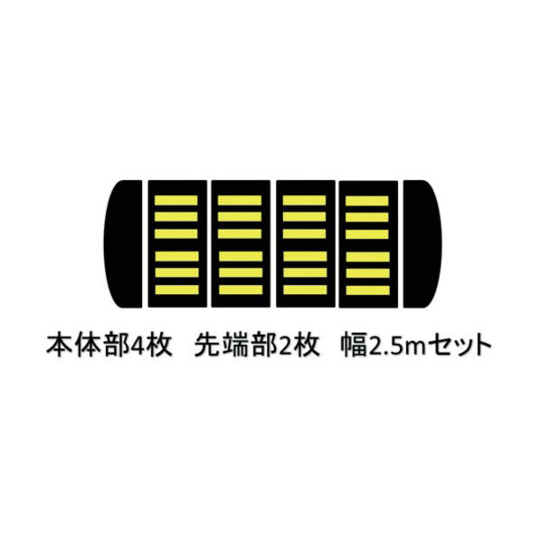 減速くん タイプ2 アスファルト用 2．5mセット 黒 TYPE2-AS-2.5M 1S