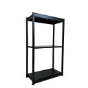 ※法人専用品※扶桑金属工業 中量ラック ブラックモデル H1500xW890(芯々)xD300 天地3段 連結 D300XW890XH1500(mm) GSN-...