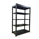 ※法人専用品※扶桑金属工業 中量ラック ブラックモデル H1800xW890(芯々)xD300 天地5段 単体 D300XW890XH1800(mm) GSN-...
