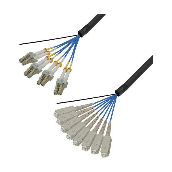 マルチモード光ファイバーケーブル（LC-SC）8芯＜屋外用（補強）LAPシース＞4m DFC-MMDLCSC-FDL81(4M) ..