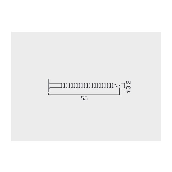 ソリド タイプMラップ 通気パネル工法用スレート固定釘55 KL55TP 1袋