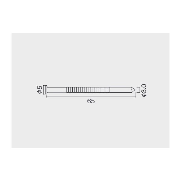 ソリド タイプMラップ リング釘65（脳天釘打ち用） B8765R400 1袋