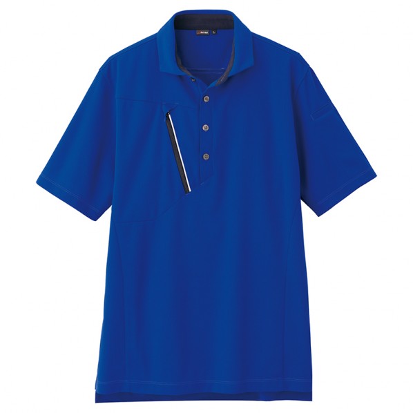 半袖ポロシャツ（男女兼用） L 006ブルー 50016 1枚