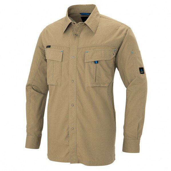 アイトス 長袖シャツ（男女兼用） M 025カーキ 60735 1枚