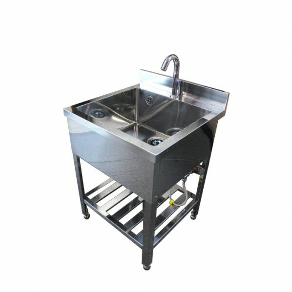 自動水栓付シンク 600X600X800mm 10-1104-84 1個