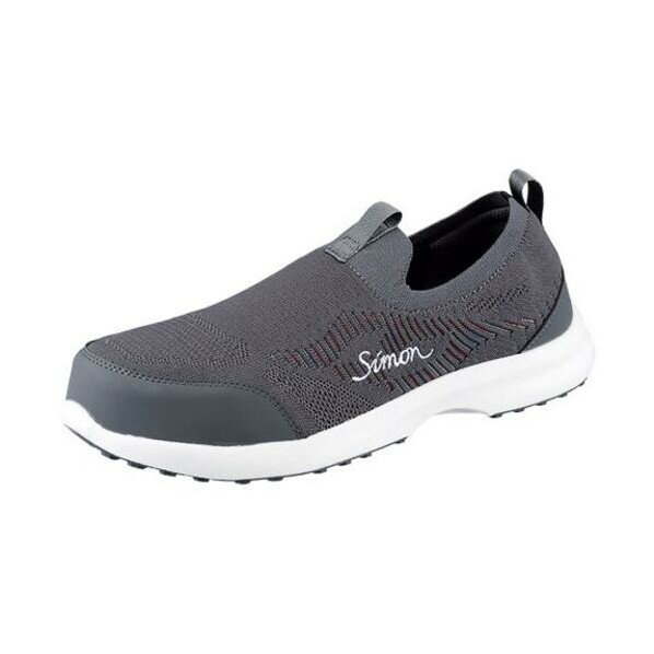 シモン 軽量耐滑プロスニーカー KN717 25.5cm グレー KN717GY-25.5 1点