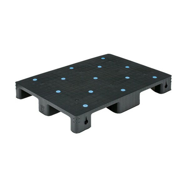 ※法人専用品※サンコー プラスチックパレット 807004 S4-710 ブラック SK-S4-710-BK 1点
