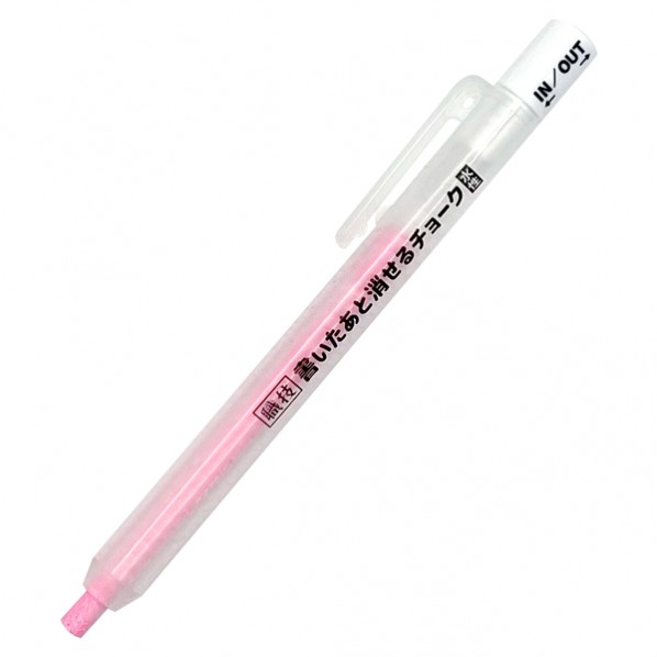祥碩堂 書いたあと消せるチョーク 蛍光ピンク S25000 1本