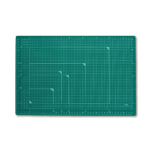 プラス 48584)カッターマット A3 GR CS-A3 緑 CS-A3 GR 1点