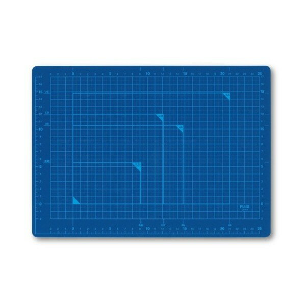 プラス 48571)カッターマット A4 BL CS-A4 青 CS-A4 BL 1点