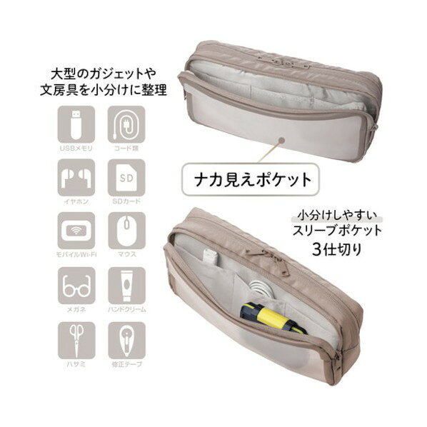 プラス 428761)ナカ見えガジェットポーチL GY TW-BG002L GY 1個 tuzukiya-20466519 DIY FACTORY ONLINE SHOP サンプル画像3