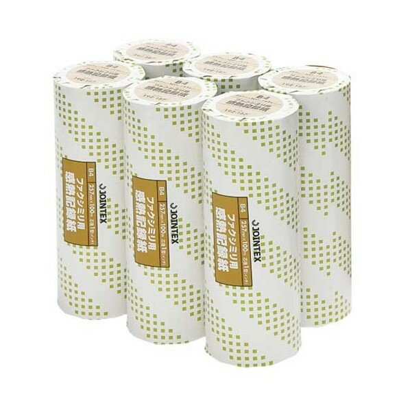 B4 Size Paper - プラス 240038FAX感熱記録紙B4 1inX100m A233J6 A233J-6 6本