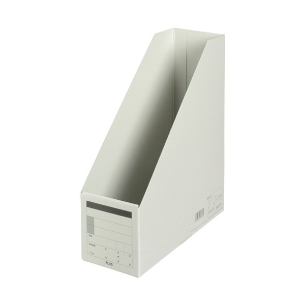 プラス ボックスファイル FL-052BF A4S グレー 78079 FL-052BF GY 1点