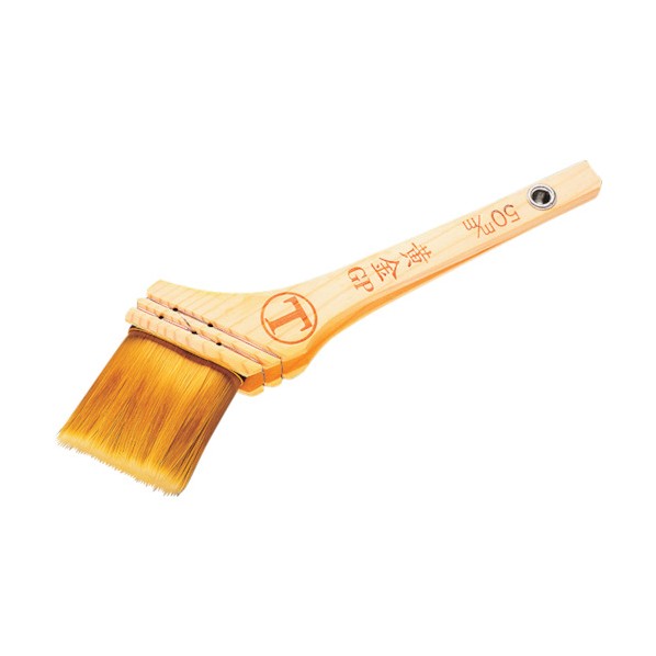 特徴 黄金色に輝くストレート化繊を使用した、水性速乾塗料用刷毛。 使いやすさと経済性を追求、かぶりの良さなど性能も抜群。 黄金色のストレート化繊を使用した、水性速乾塗料用の刷毛です。 使いやすさ・経済性に優れ、カブリの良さなど性能も抜群です。 用途 水性速乾塗料用刷毛 刷毛幅(mm):50 毛丈(mm):48 玉厚(mm):20 全長(mm):188 適合塗料:水性塗料 形状:筋違 仕様 サイズ 50mm 入数 1本 1027390050