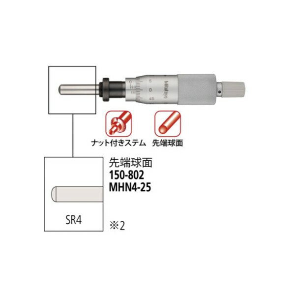 ミツトヨ マイクロメータヘッド MHN4−25 1個