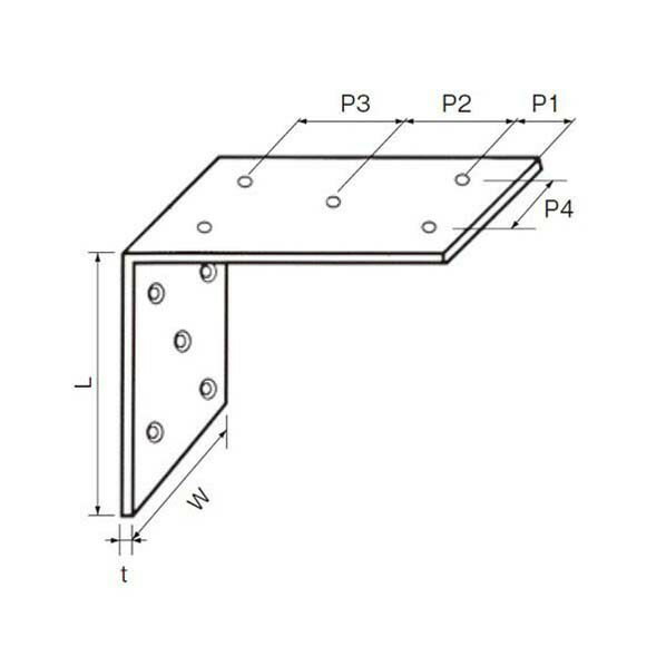 ACE(杉田エース) スチール巾広金具 黒 WA-90 1個