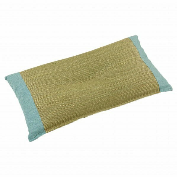 アズワン 枕 い草 シンプル 無地 平枕 7559709 50×30cm ブルー 64-9107-48 1個