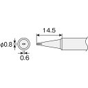 ホーザン 温調式ハンダゴテHS‐26用ビット D型コテ先 127 x 40 x 8 mm HS-141 1点