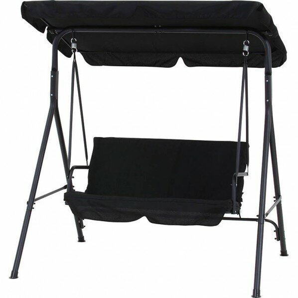 フジボウエキ ブランコ 2P ポルド クッション付き BK 約幅1400×奥行1100×高さ1530mm ブラック 38702 1台