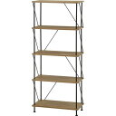 フジボウエキ EZBOツイストロック オープンラック5段 OAK NA 約幅615×奥行306×高さ1390mm オークナチュラル 71891 1台