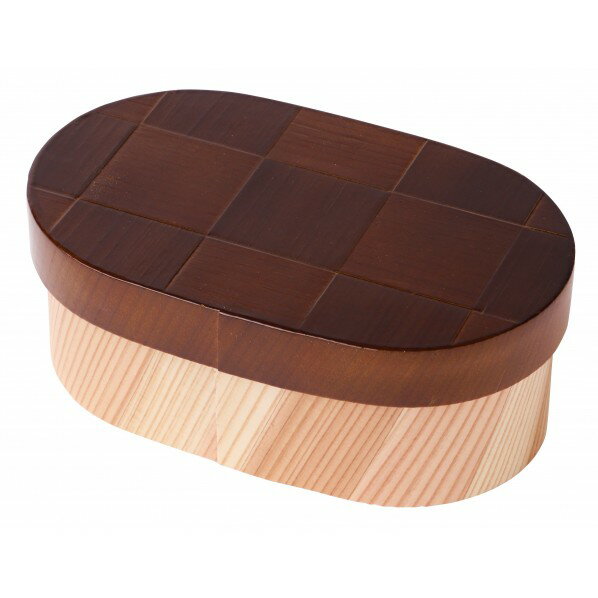モダン弁当箱網代 チョコブラウン #78566 1個