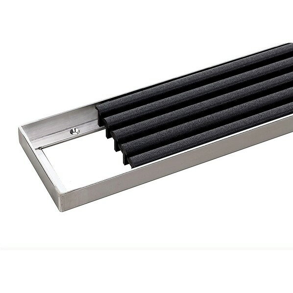 株式会社シマブン 屋内外兼用ノンスリップ樹脂グレーチング フォルテ スリット仕様 拭出口枠(皿モミ仕..