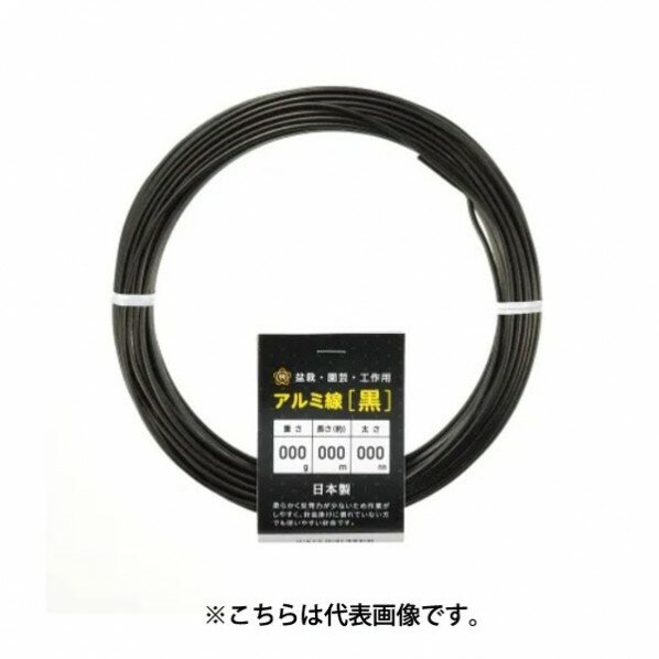 アルミ線 黒200g120φ1mmx94m 1個