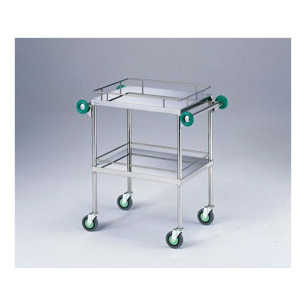 アズワン とっても静かな回診車(引出無し・抗菌ハンドル) TSD-750K(2段) 750(940)×450×850mm 8-5876-02
