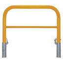 ※法人専用品※帝金 帝金バリカー 横型 φ60.5 スチール製 脱着式鍵付 横桟付 φ60.5 W100 H65 黄色 82PK3-10 1本