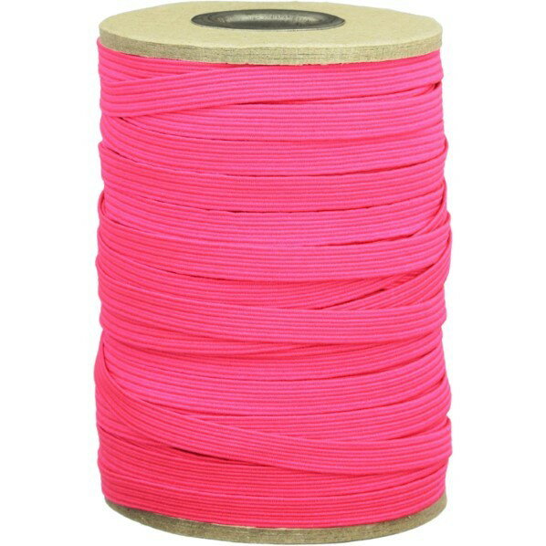 川村製紐工業 金天馬 ネオンカラーゴム 平ゴム 6mm巾×50m巻 ボビン巻 P ネオンピンク KW93070 1巻