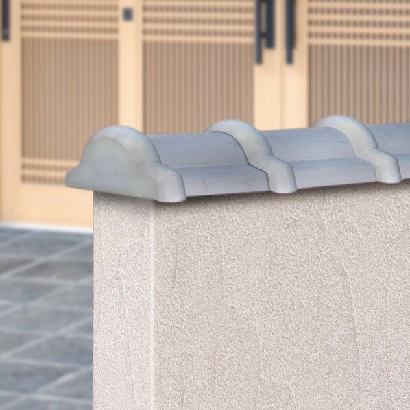 オンリーワンクラブ 和風塀瓦セレ・たかお とめ瓦 いぶし(標準色) JR2-MT4 1個